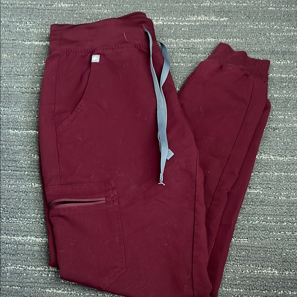 Burgundy Jogger scrub Pants